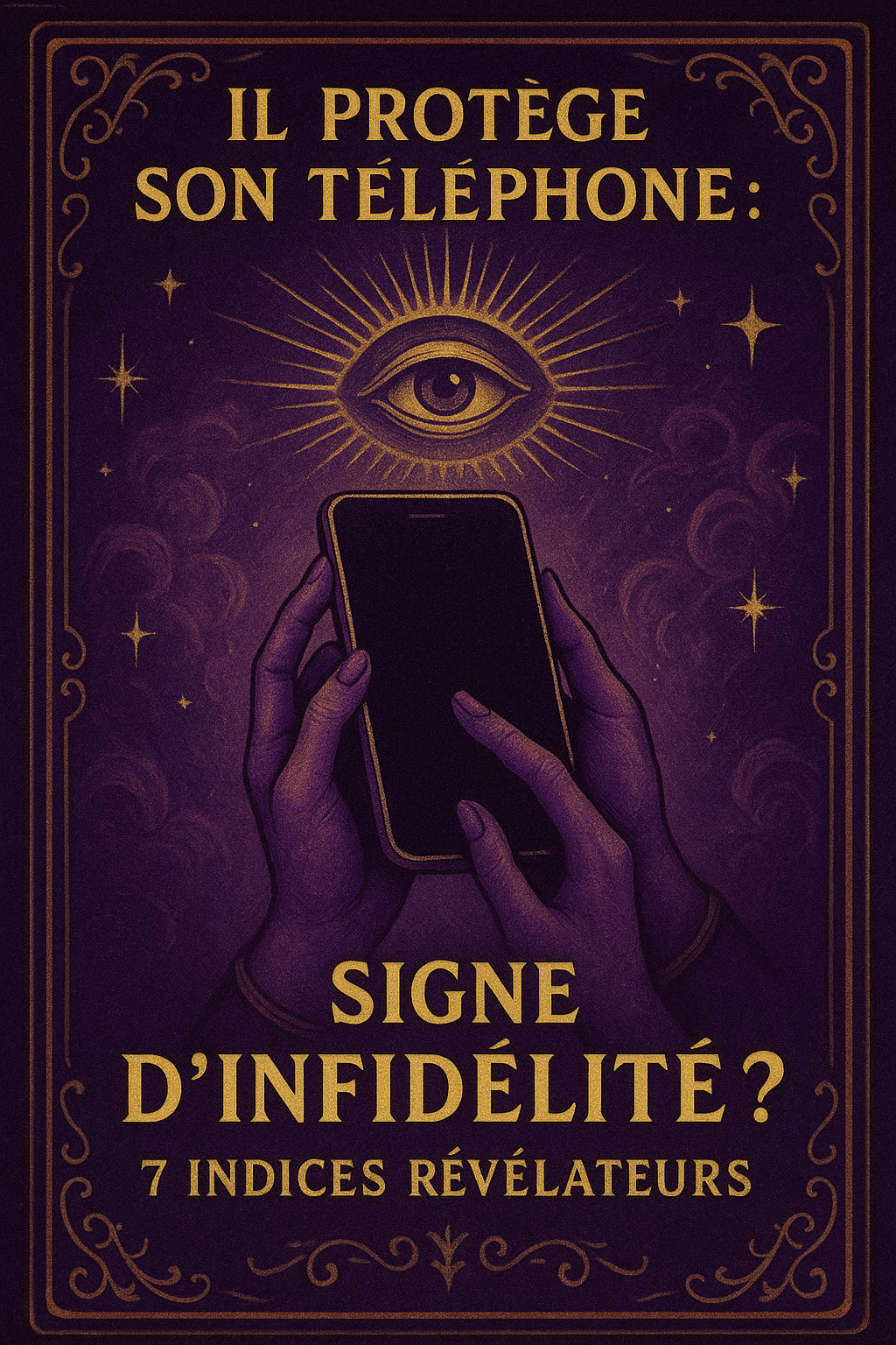 Il protège son téléphone : signe d